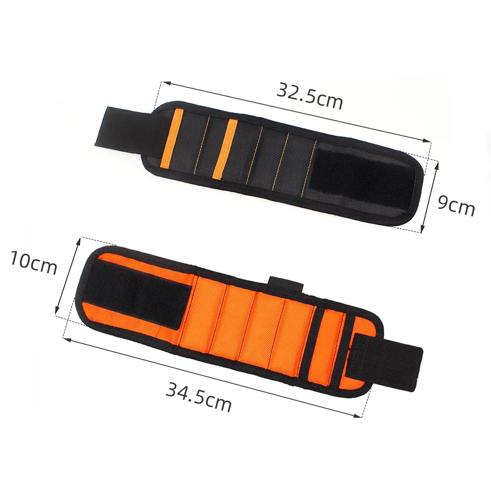 China Tools Wholesale 16 Magnets Two Pockets Magnetic Wristband For Holding Screws Nails Tools