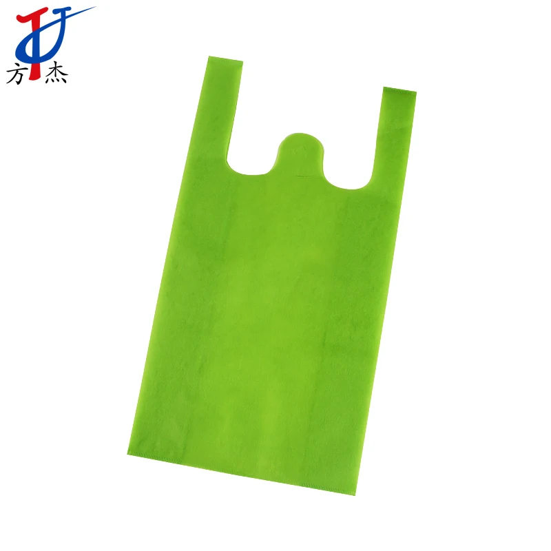 Wholesale Poly Non-woven  Shopping Vest Bag   T Shirt Bag For Grocery Store