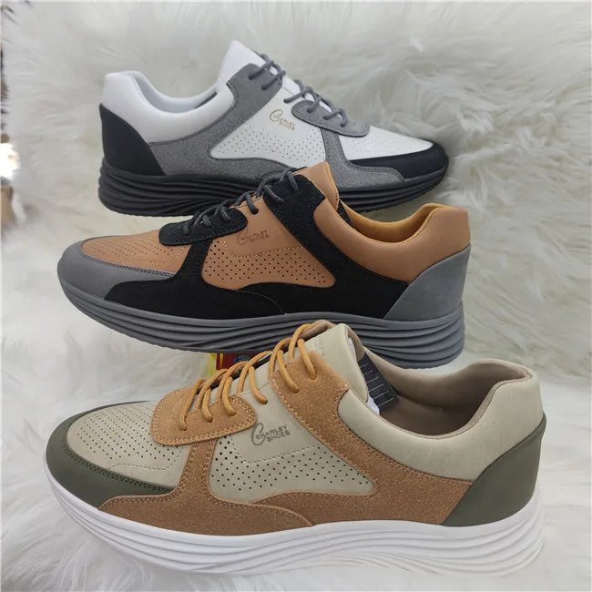 
2021 Fashion Design Comfortable Casual Breathable Shoes PU Material Rubber Outsole 