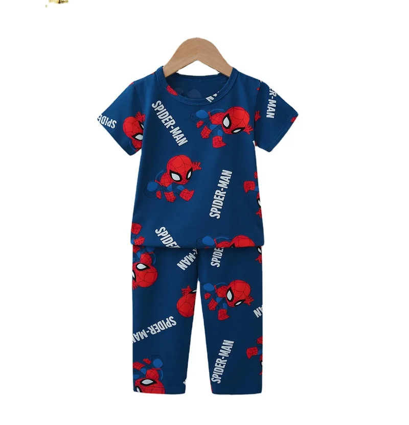 Short Sleeve Print Children Baby Pyjamas Set Custom Designer Cotton Kids Pajama