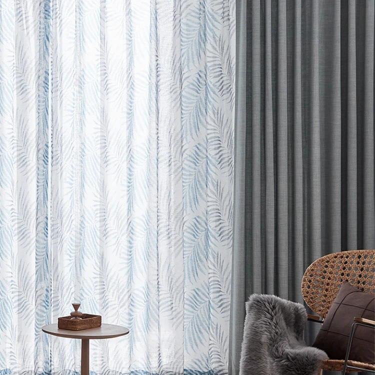 Продвижение на заказ модный цвет Дамаск Бирюзовый синий узор листьев ивы Европейский Ткань чистый лен гостиная церковь шторы