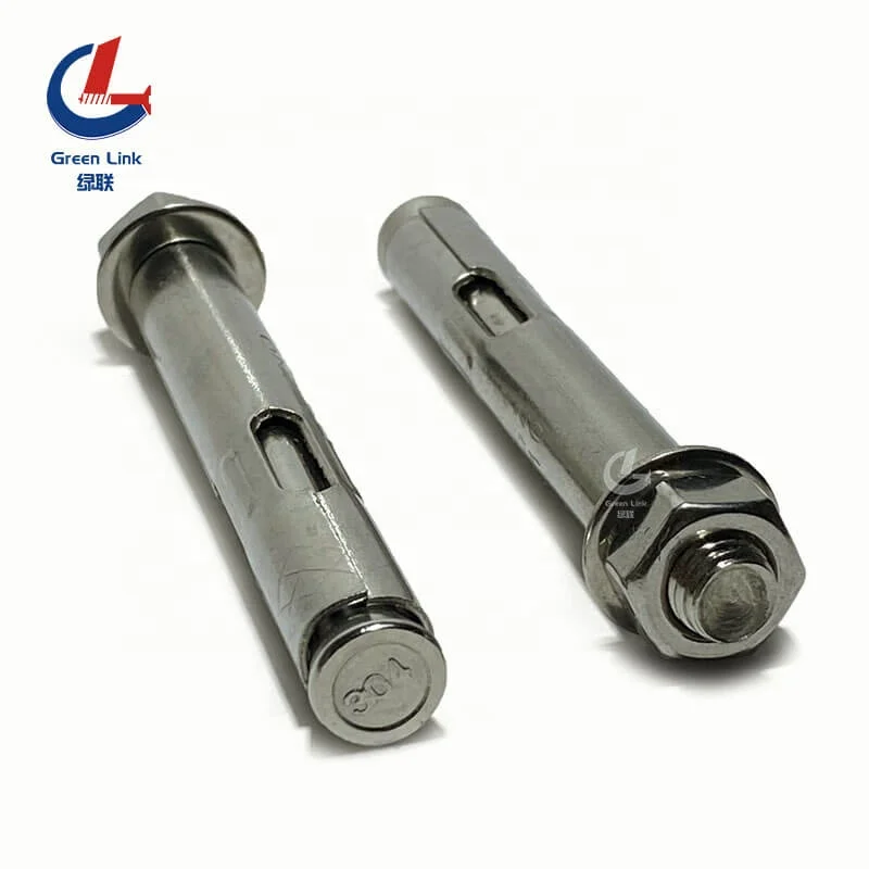 M6 M8 M10 M12 Elliptical Hole Sleeve Anchor Bolt 304 316 SS Anchor Bolt