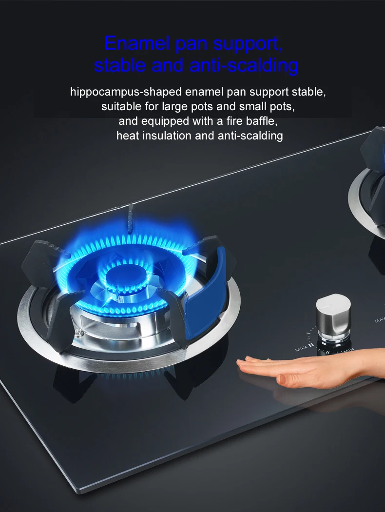 Tempered glass explosion-proof gas hob stove 2 burner gas stove stove wholesale gas cooker