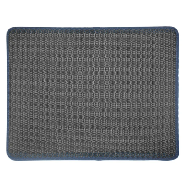 2023 new eco friendly double layer colored floor non-slip eva waterproof cats sand trapping tray mat pet cat litter mat