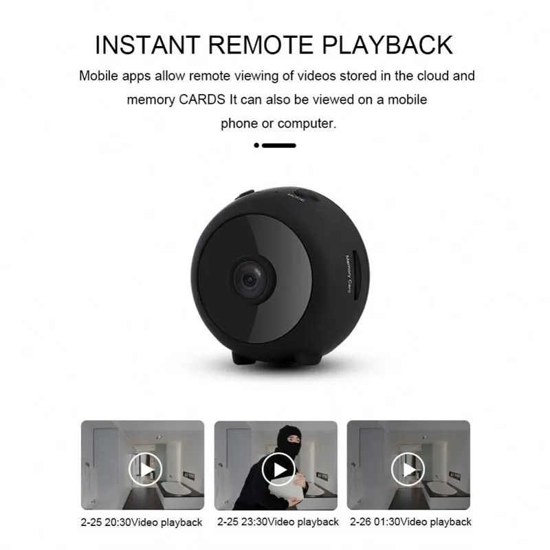 HD 1080P Nanny Camera Baby Monitor Wireless Battery Powered CCTV Camera Small Spy Camera Hidden