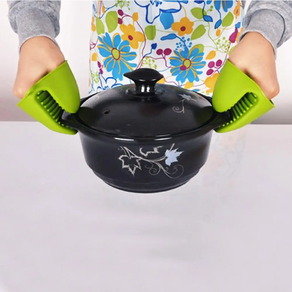  Hot Selling Colorful Safety Oven Mitts Silicone Pot Holder Kitchen Finger