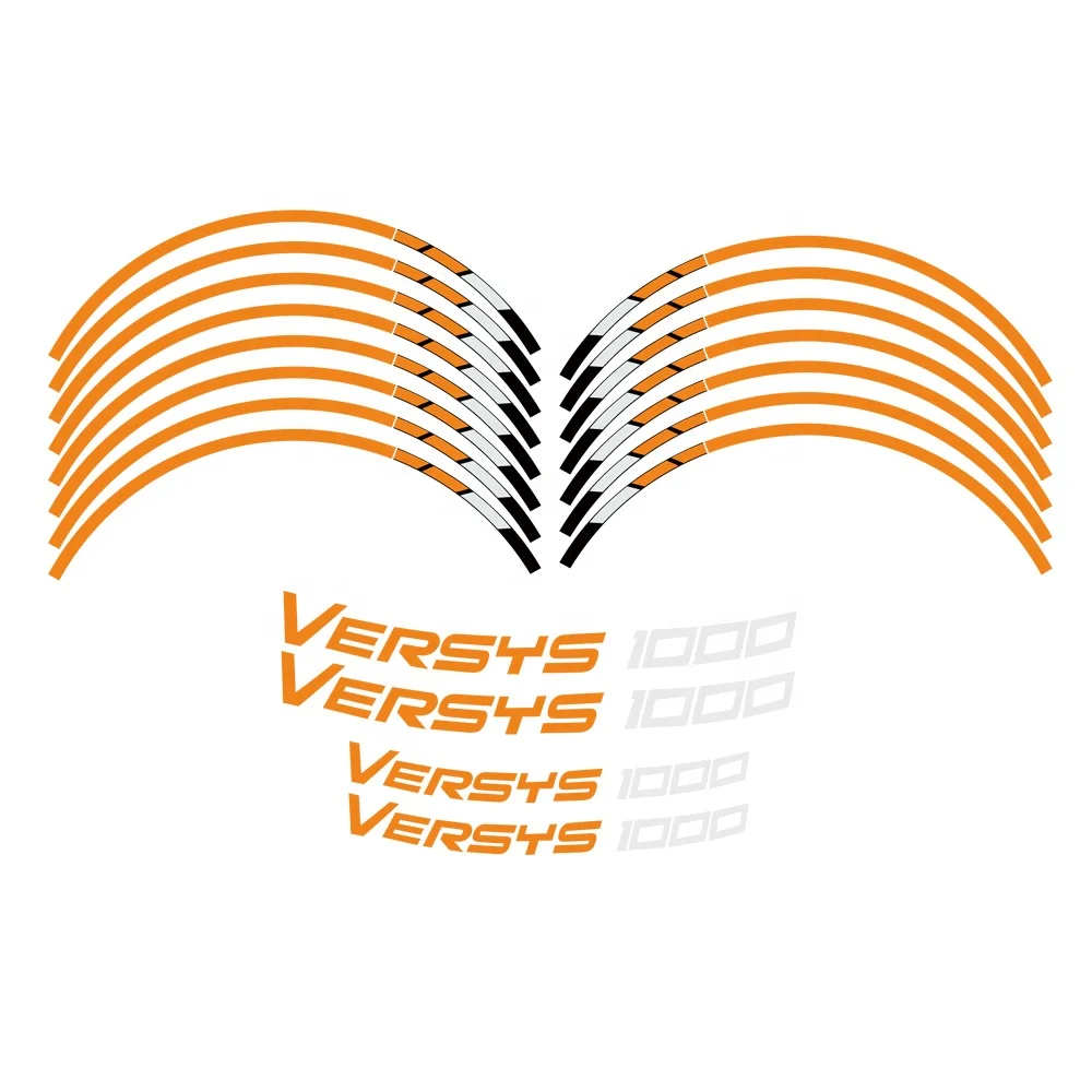 Motorcycle For Kawasaki VERSYS 1000 VERSYS1000 New Reflective Wheel Stickers Front And Rear Custom Inner Wheel Stickers