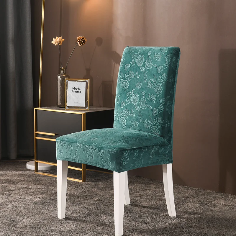 High Stretch Jacquard Spandex Velvet Dining Chair Covers for Events