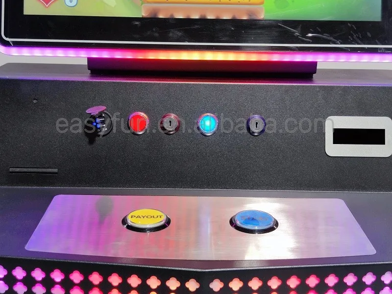 2024 Newest Popular 43 Inch Curved Touch Screen LED Gaming Monitor Metal Cabinet USA style game machines