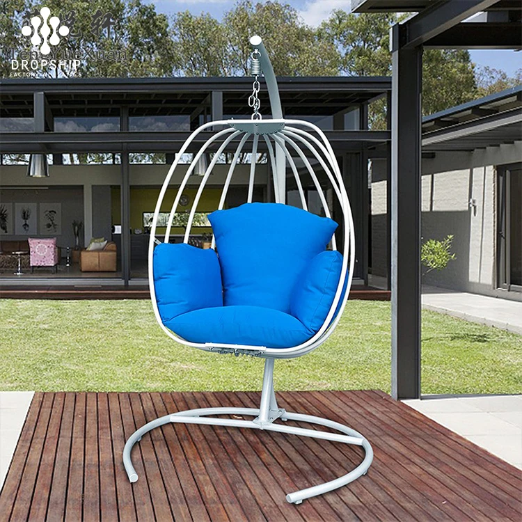 DS-ES0004 2023 factory wholesale rattan furniture indoor garden wicker rattan cheap hanging egg swings+chair