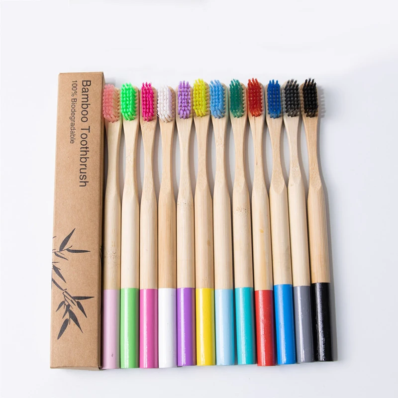 AIWO Free Sample Custom Wholesale Biodegradable Eco Friendly Soft Bamboo ToothBrush