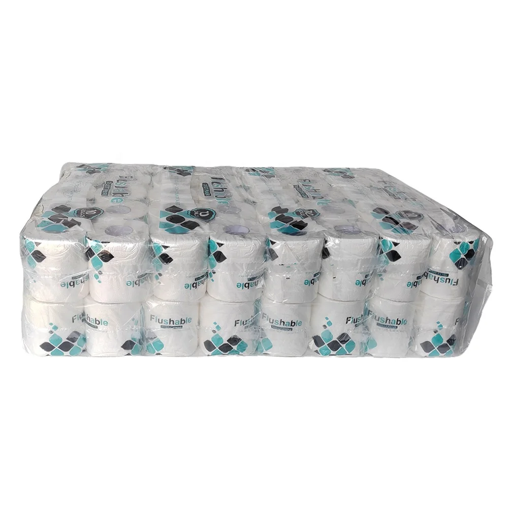 In Stock Wholesale 3 Ply 100g/Roll  Virgin Wood Pulp Toilet Paper Flushable Toilet Tissues for Bathroom