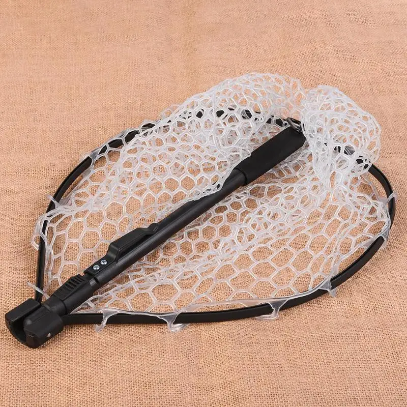 New Portable Non Slip Waterproof Durable Easy Clean Grip Silicone Fishing Landing Net