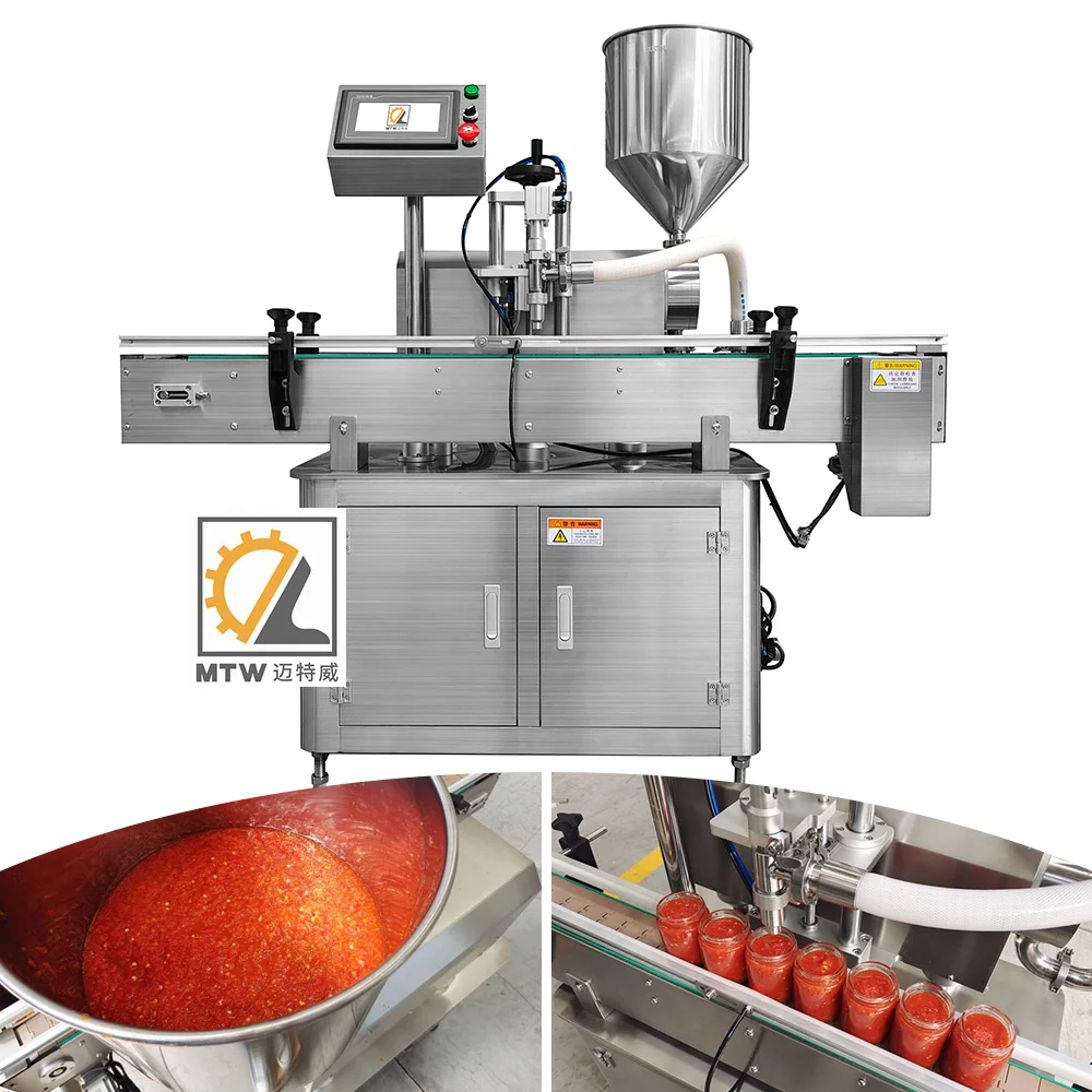MTW automatic rotor pump cream puree tomato ketchup filling machine