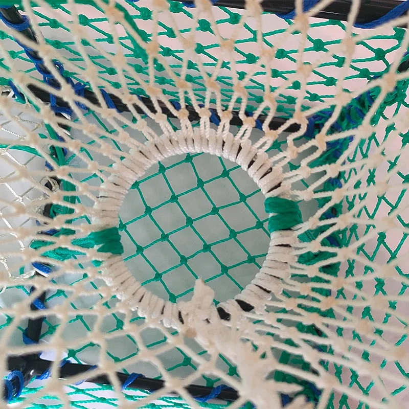 wholesale Folded Hexagon Fishing Net Shrimp Baits Cast Mesh Trap Aquaculture fish cage crab trap