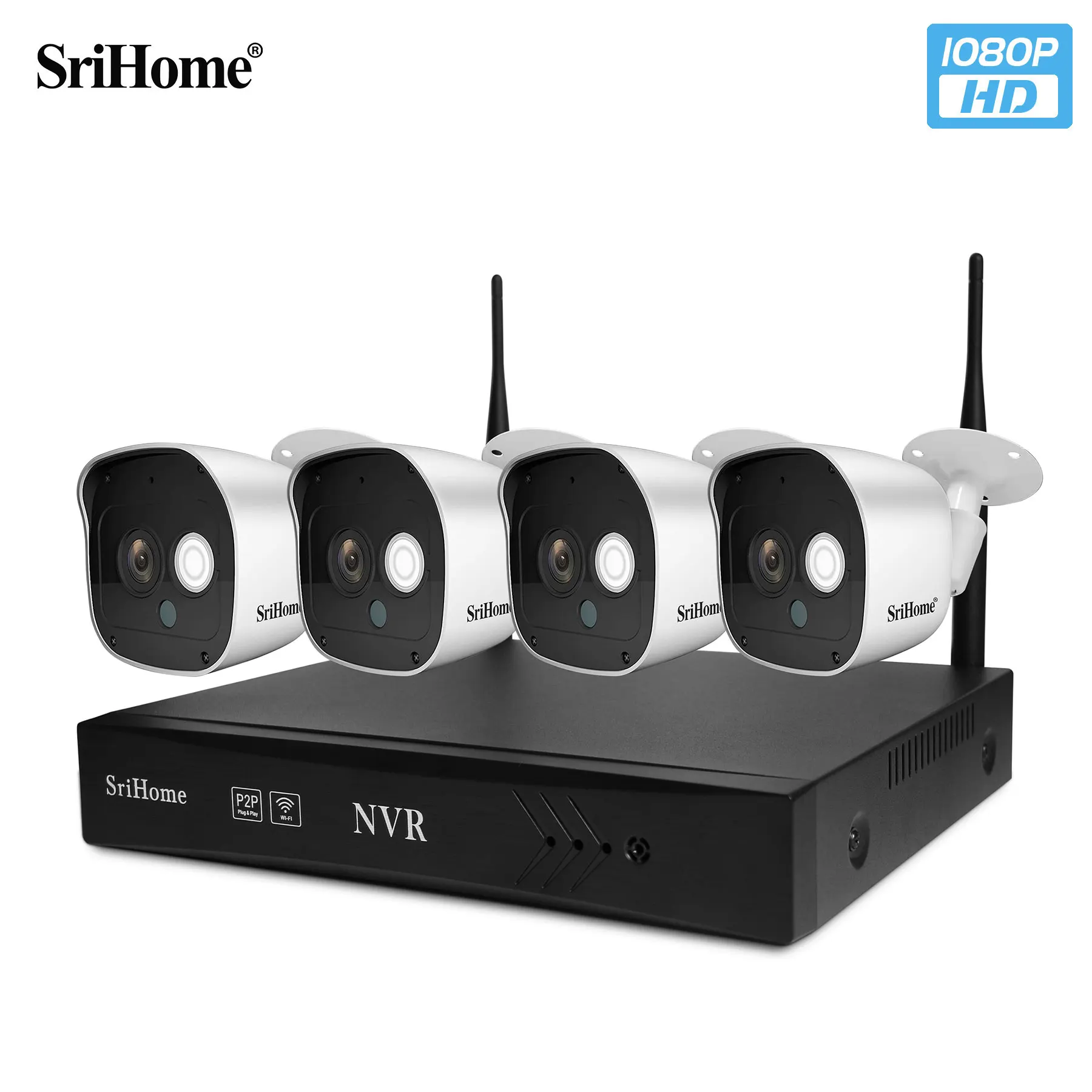  16CH WiFi POE NVR комплект видеонаблюдения 1080P 8CH H.264 Беспроводной Kit 2.0MP IP камера 24/7