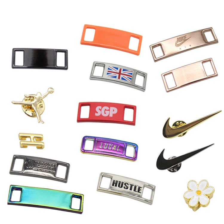 Wholesale Custom Logo Zinc alloy metal labels Tags used for shoe