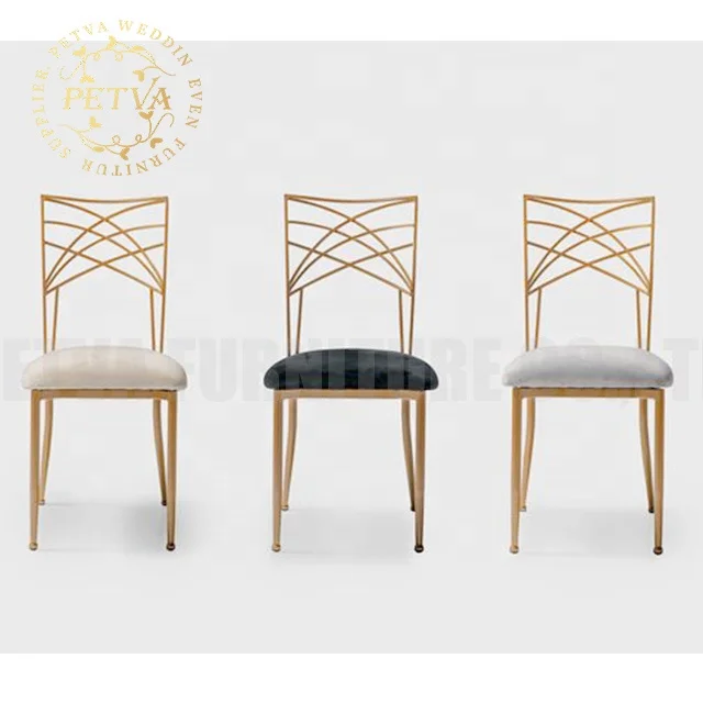 Modernmetal frame velvet dining x-back chameleon chair hotel villa for wedding used