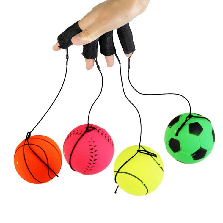 
6.3cm rubber rubber wrist band return ball with string high bounce ball 