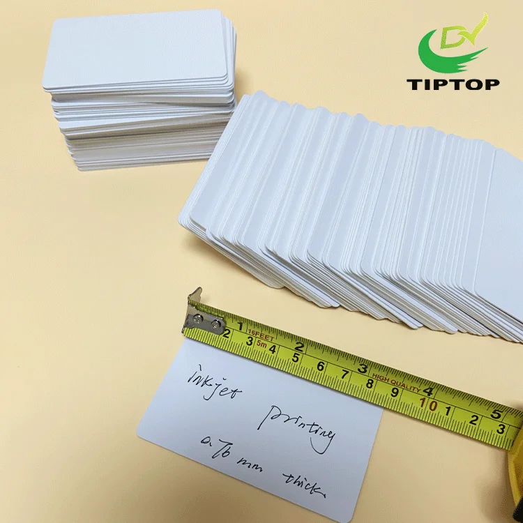 Tiptop high quality PVC plastic card blank plastic id card for printing