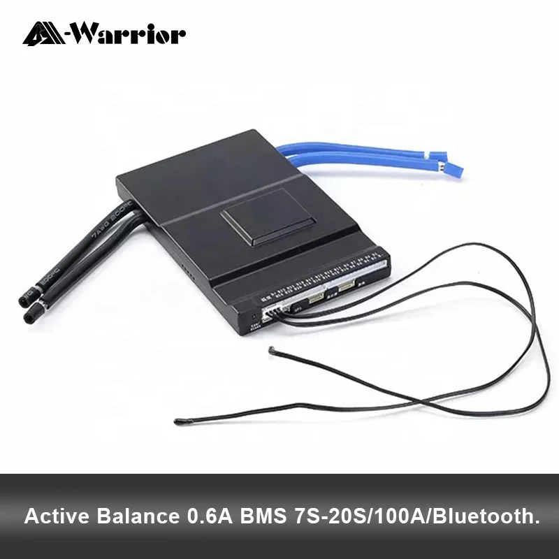 Умная Беспроводная плата защиты A-Warrior BMS bluetooth bms для хранения литиевых аккумуляторов на колесах 16S 60 В 100 А С рассеиванием