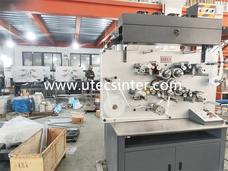 UGS1006 Impresora de etiquetas del lavado rotativa textile clothing washable apparel label rotary letter press printer