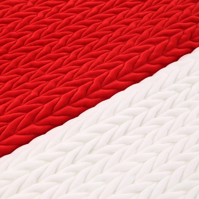 Corase wool pattern quilted velour air layer thermal designer winter coat fabric