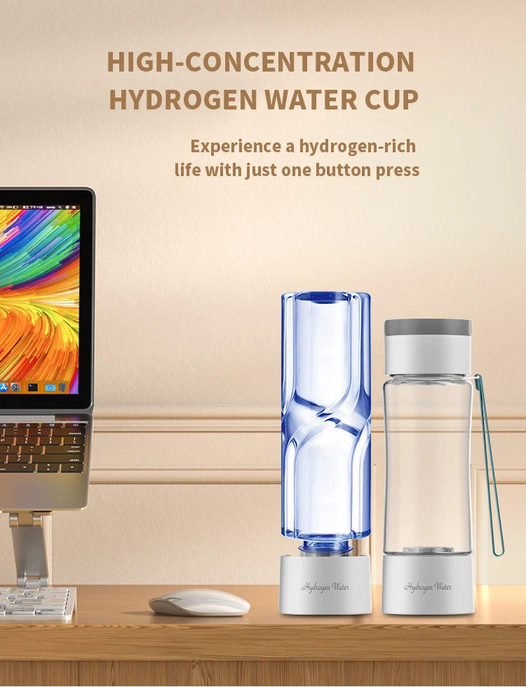 Ur-health Portable Hydrogen Water Generator Bottle Alkaline Water Bottle 380ml