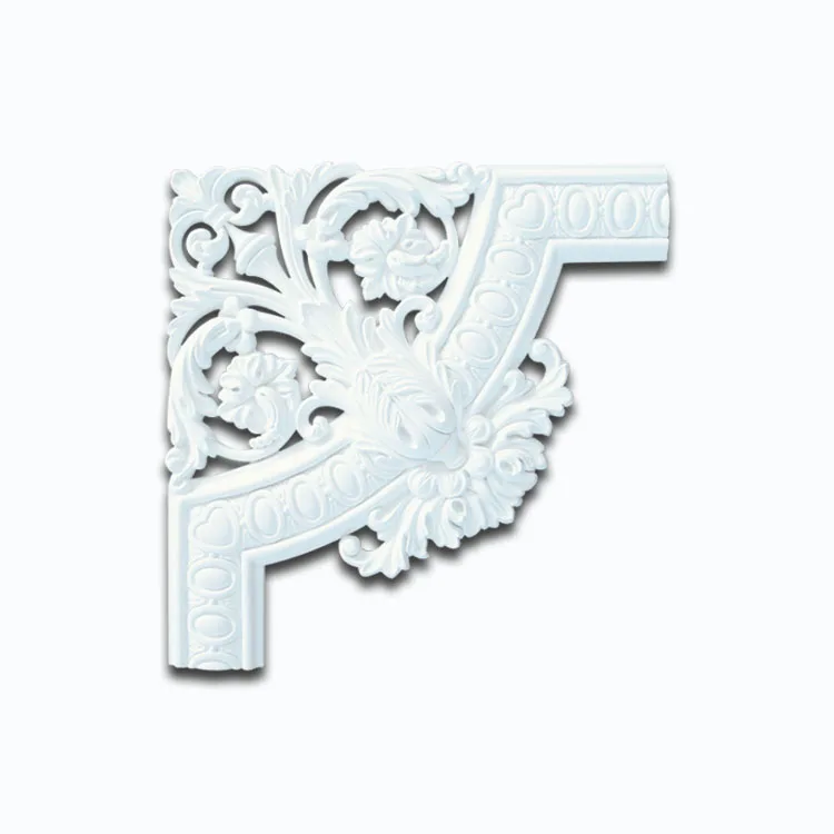 Banruo Factory Price PU Foam Hollowed Corner Veneer Ornaments and Ceiling Frame Moldings For Interior Decoration