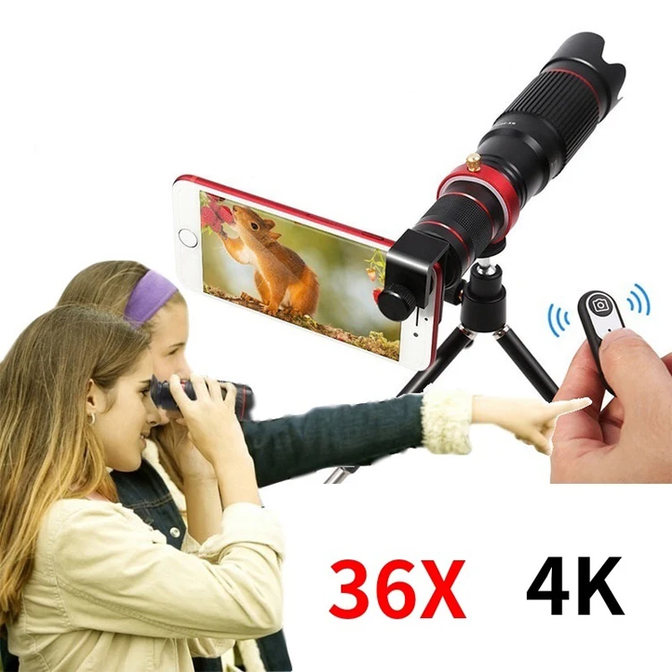 
4K HD 36X lentes para celular Optical Zoom Telephoto Lens Mobile Camera Lens Telescope phone lenses for Smartphone Cellphone 