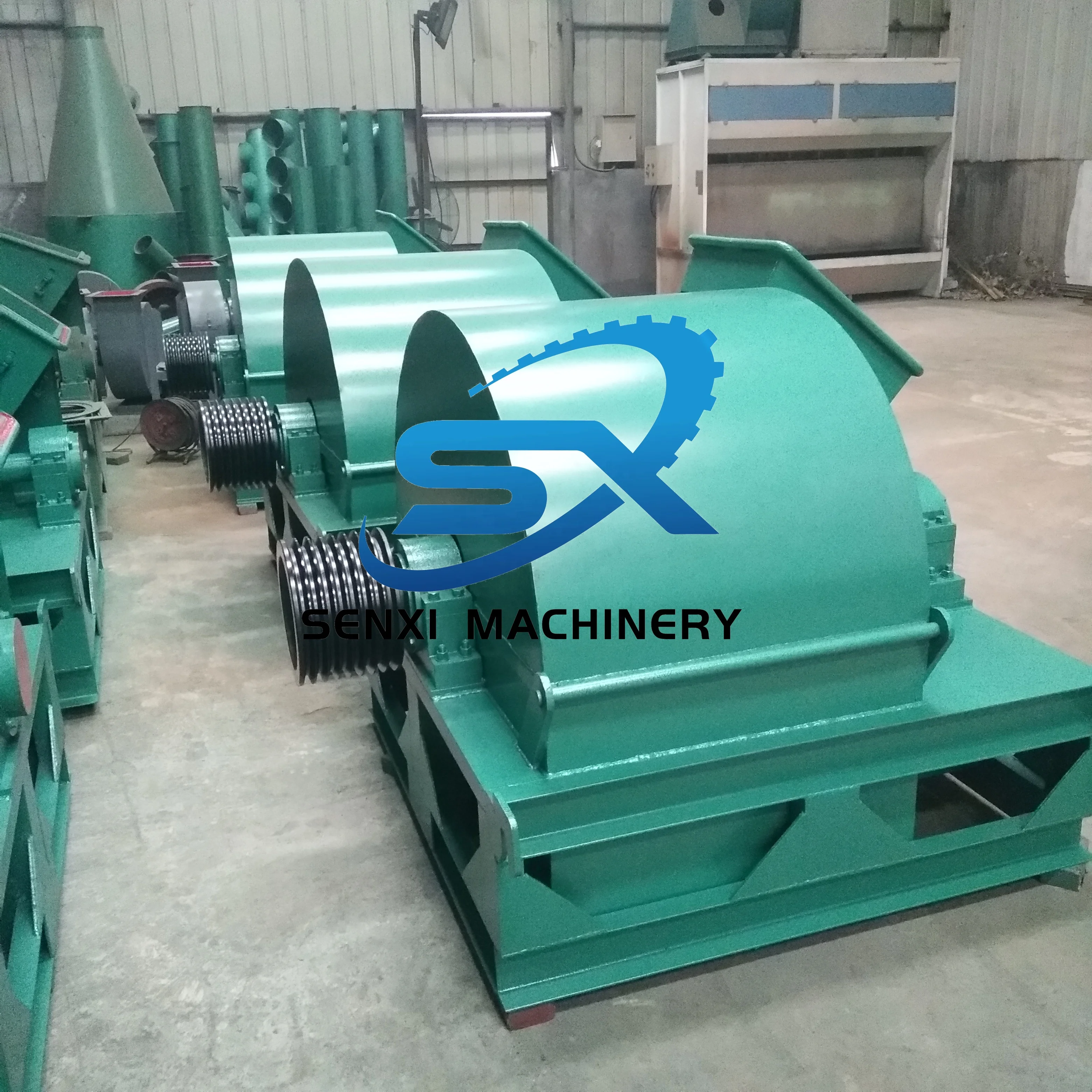 Electrical Branch Wood Chipper Crusher Horizontal Grinder Wood Crusher into Sawdust Wood Hammer Crusher