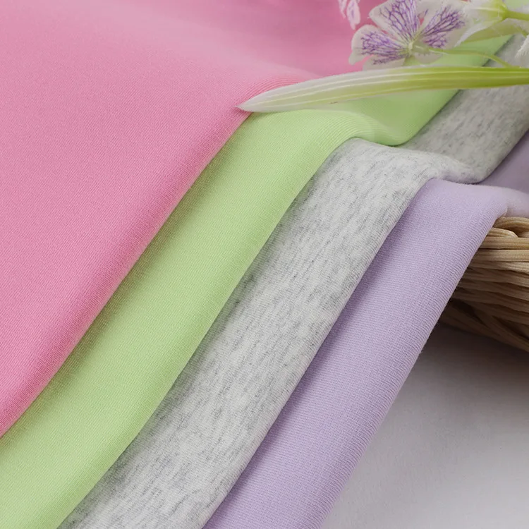 Wholesale 95% Peru Cotton 5% Spandex Pull Frame Jersey 40S Combed Cotton Fabric For T-shirt