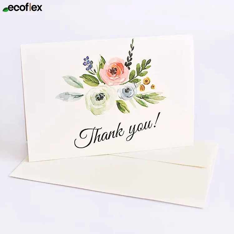 Factory Made Luxury Offset Printing Business Thank You Card Greeting Card Postcards With Customized Logo