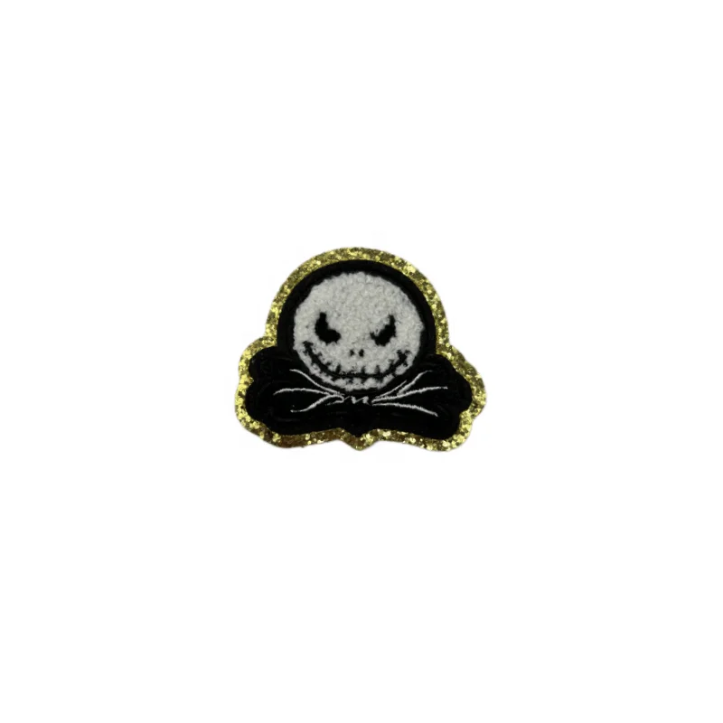 Factory Custom Colorful Cartoon Chenille Patch Iron on Embroidery Patches Halloween Devil Patch for Clothing