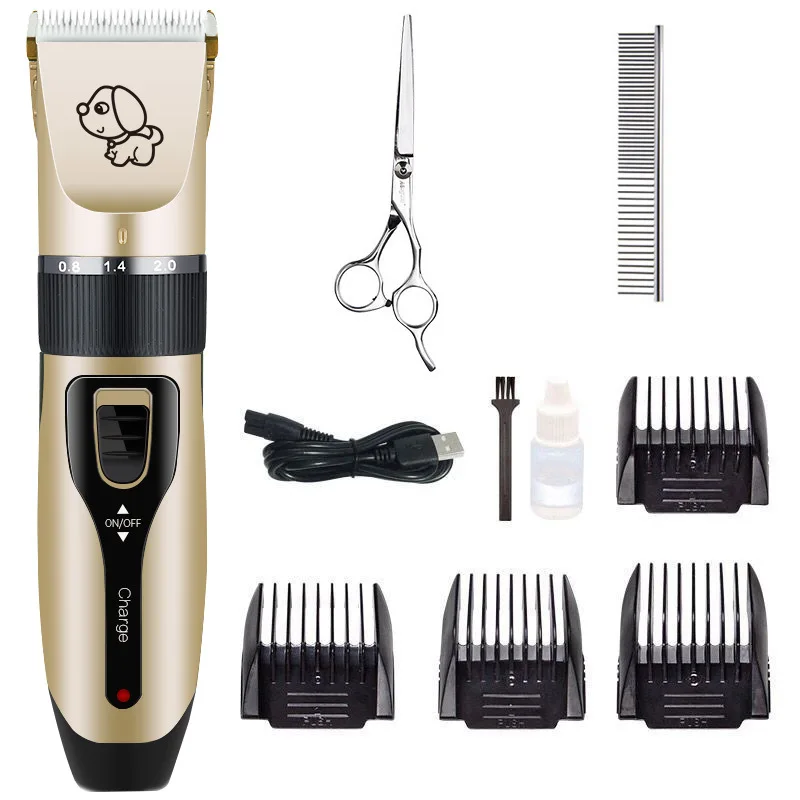 Comb Brush Pet Hair Cleaning, Pet Hair Remover Self-cleaning Dog Cat Hair Removal Clipper Kit