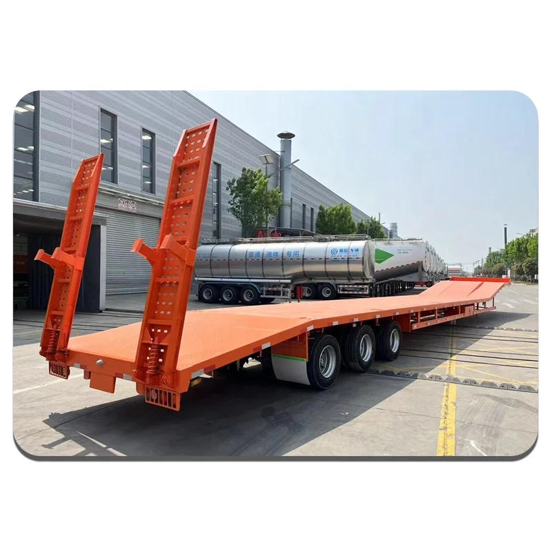 SAIL China Factory High Strength 3 4 5 Axles Low Bed 80 100 120 Tons Lowboy Flatbed Lowbed Detachable Semi Truck Trailers
