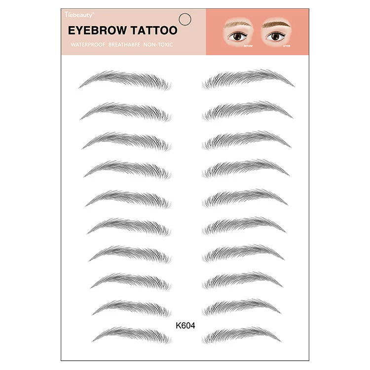3D Disposable Brow Stamp Transfer Temporary Eyebrow Tattoo Ruler Sticker for Microblading Training