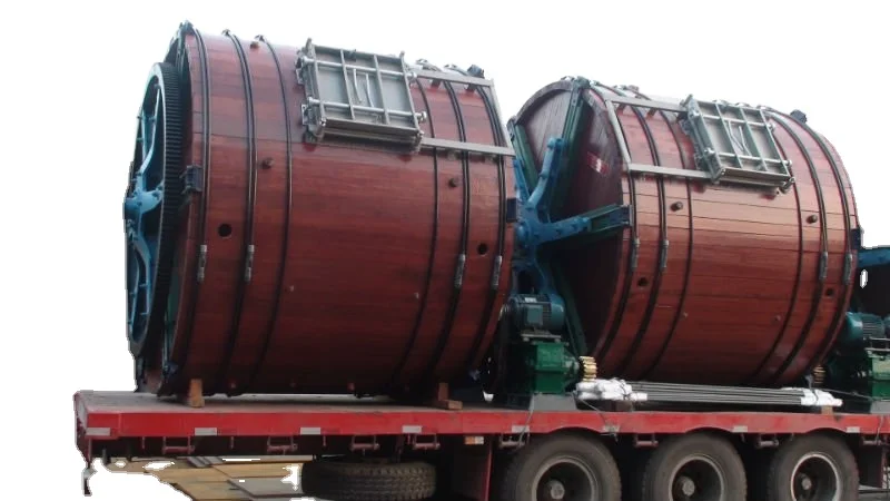 D4.2X4.5M leather overloading tanning wooden drum for beam house for wet blue hides