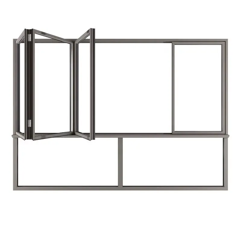Export Quality Cheap Price Foldable Glass Window Residential Internal Aluminium Folding Windows