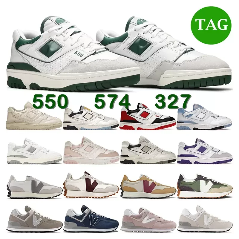 NB Luxurys 550 574 327 Casual Shoes for Men Womens White Natural Green Grey Cream Black UNC Sea Salt Purple Mens Running Shoes