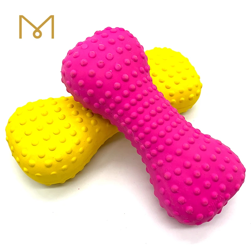 Sustainable Soft Bone shape Latex Chew Pet Bones Custom Squeaky Spike Dog Toy