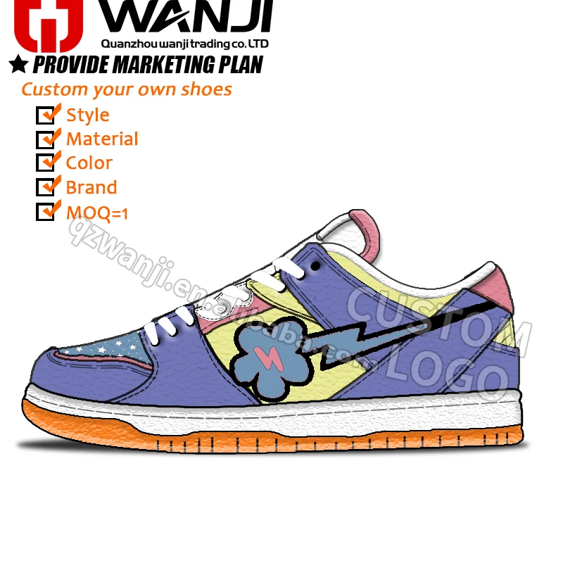 Fashion Men Blank Shoes Manufacturers Basketball Custom Logo Shoe Men Low High Casual Sport Leather Sneakers