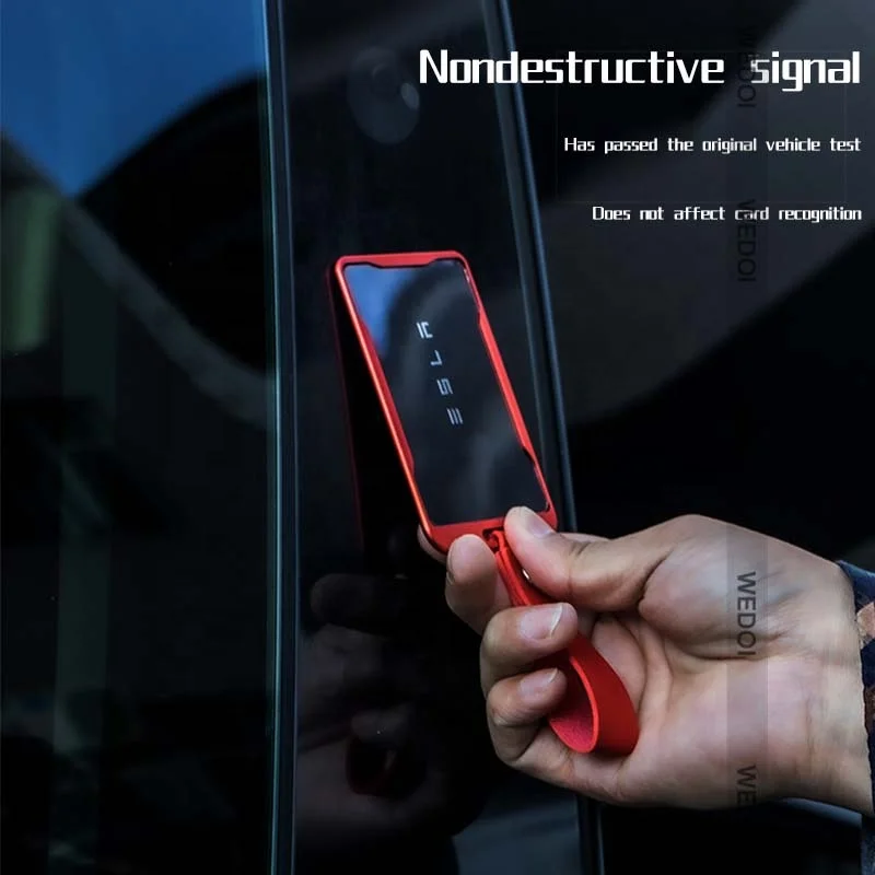 Car Key Case for Tesla Model Y Card Key Pouch for Model 3  Aluminum Car Key Holder Cover for Tesla Accessories modify