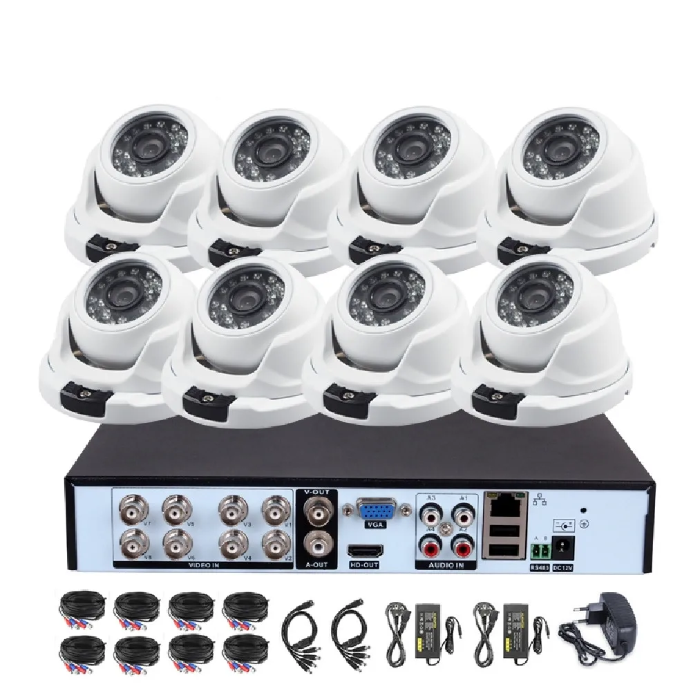 JXJ 2.0MP AHD Business Locations Or Large Homes Cctv Camera Digital Hd Camera Recording Dvr 8 Channel Digital Video Recorders