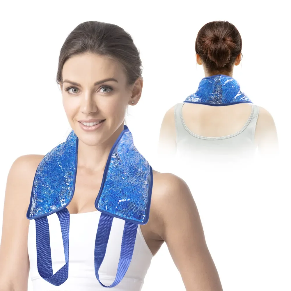 Reusable cooling neck ice pack wrap gel reusable ice packs for neck pain relief