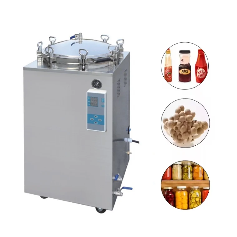Food sterilization autoclave 150L large factory counter pressure sterilizer Food liquid packaging Tomato paste wheat farm