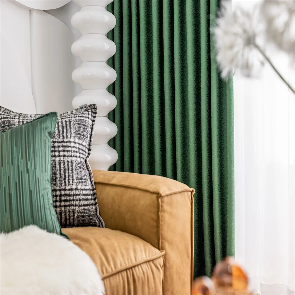 
Fabric Green Roll Room Turkish Turkey Valance Curtains Wedding Backdrop Jacquard Curtain 