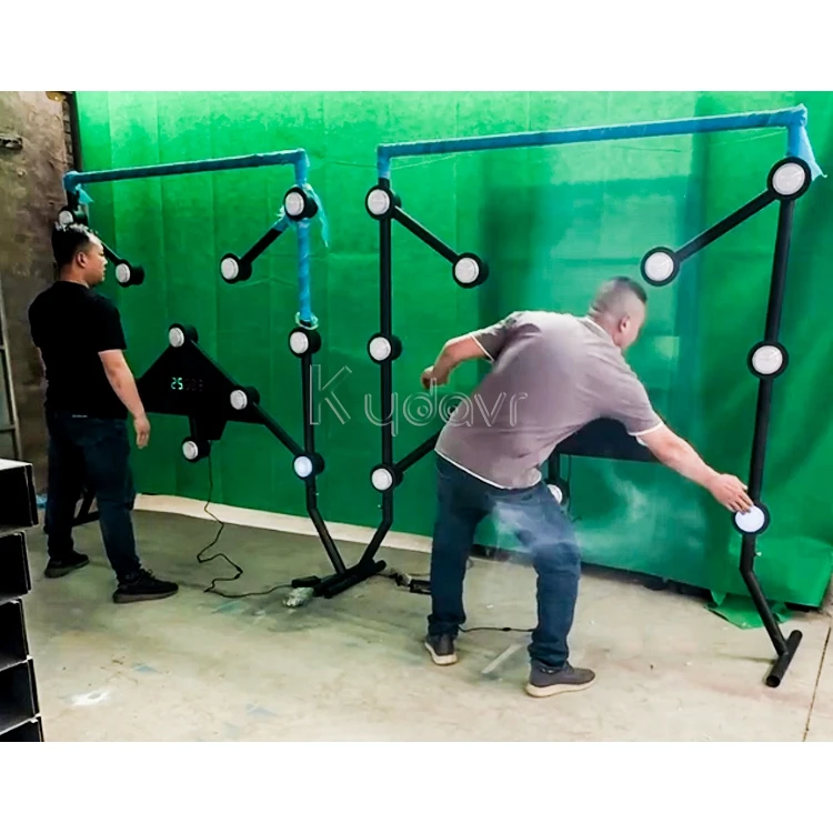 Amusement park carnival booth win prize game push led button speed challenge interactive catch the light led reflex game