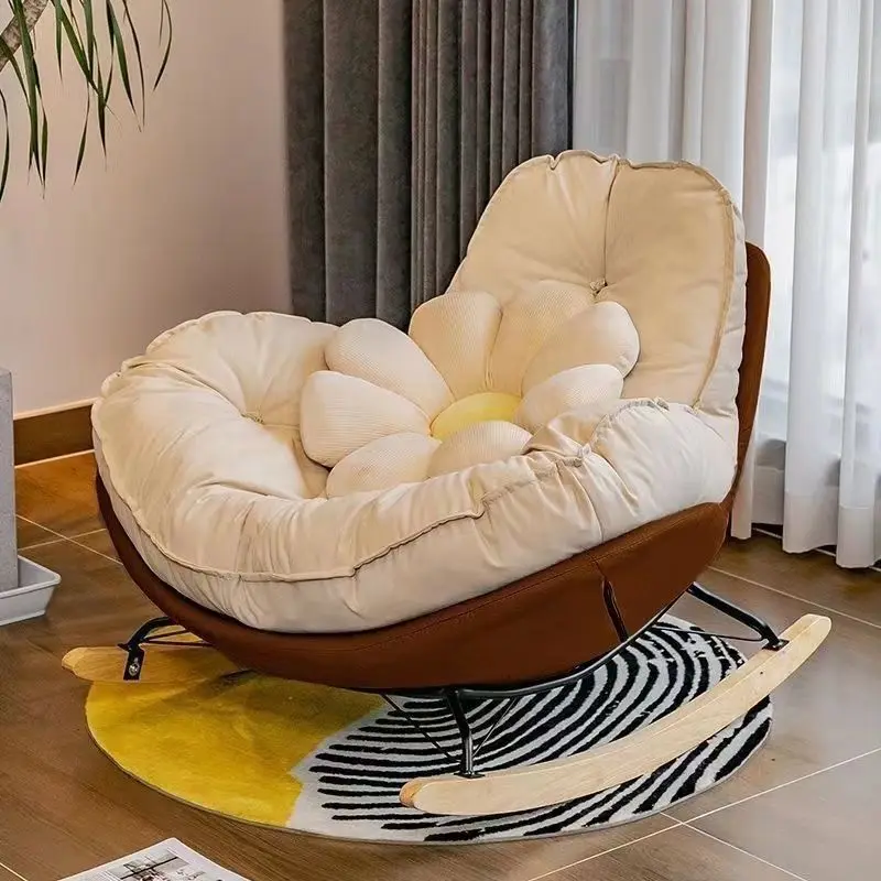 Hot Lazy sofa single rocking chair balcony bedroom leisure can lie down can sit can sleep luxury living room net red chair