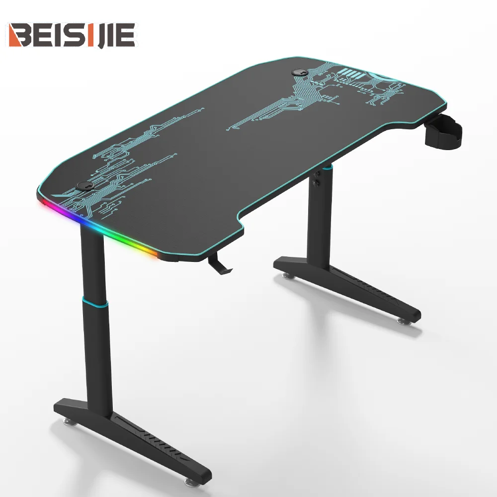 BEISIJIE Customization Sit Standing Table LED Height Adjustable Desk Mouse Pad for Home Office and Study